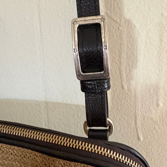 Brighton Tan and Black Woven Crossbody Bag - Picture 4 of 10